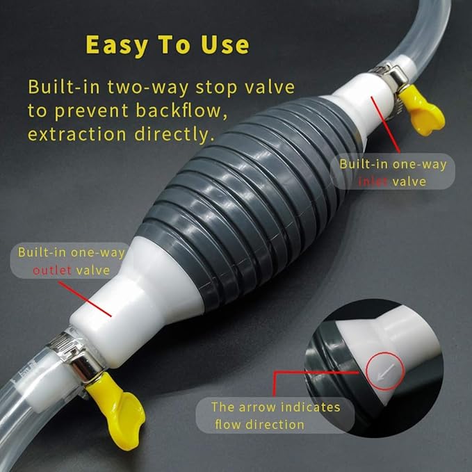 Portable Water and Oil Transfer Pump for Car Bike Garage & Emergency Use